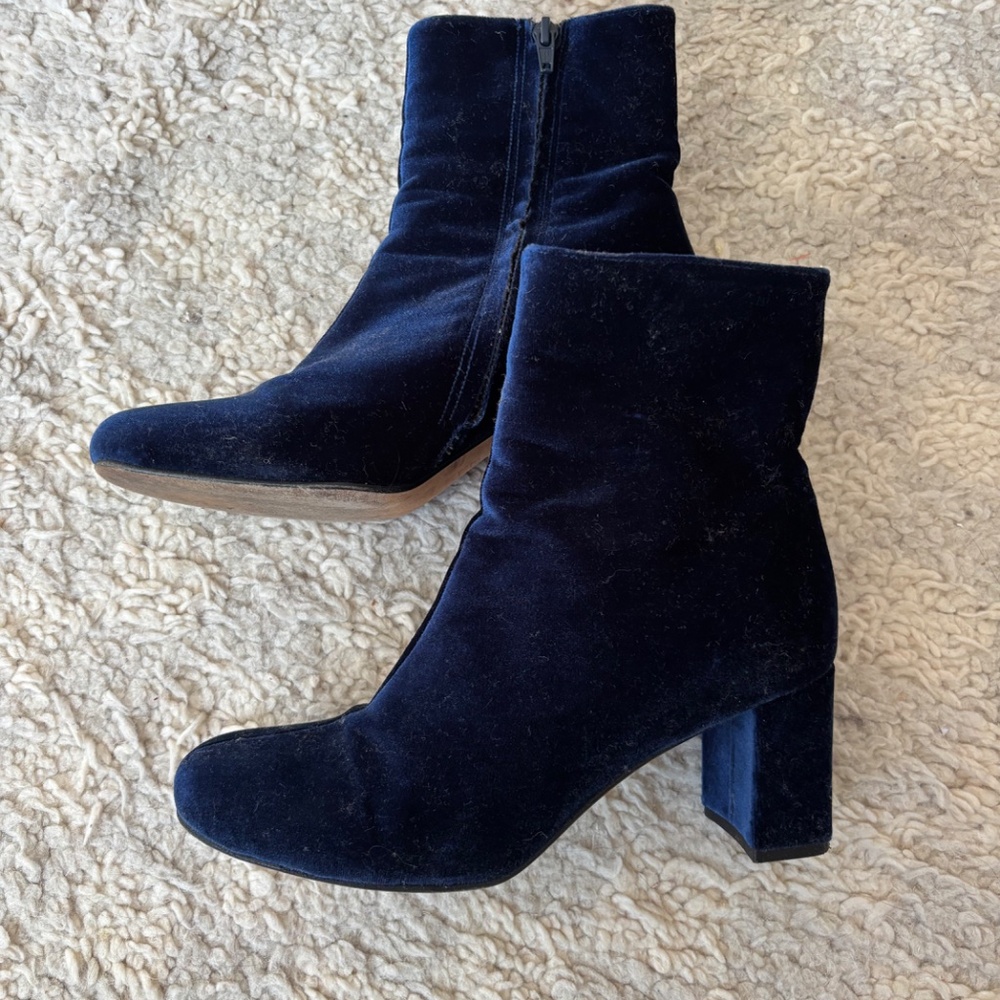 Maryam Nassir Zadeh Blue Lune Ankle Boots Deep Velvet 37 7